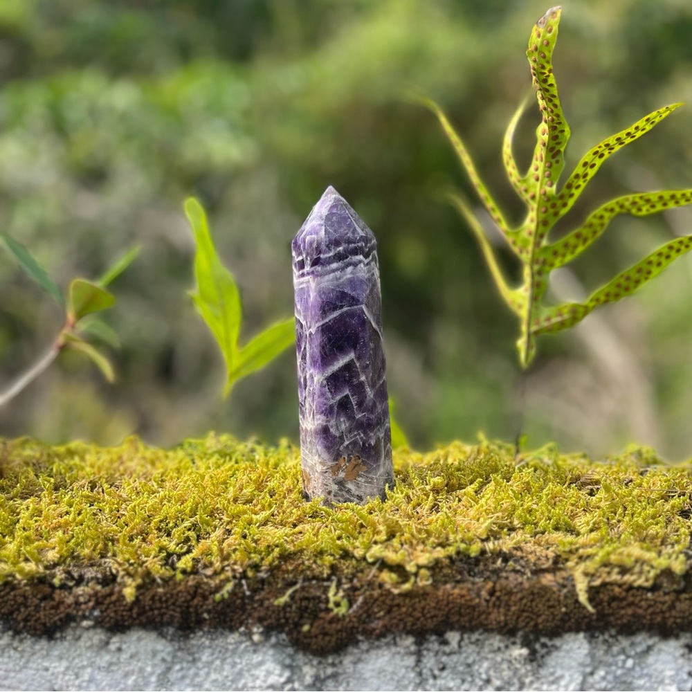 Chevron Amethyst Tower Crystal